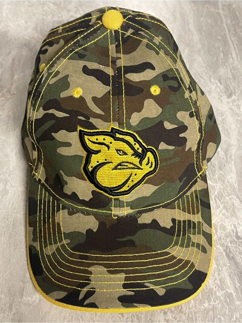 Lehigh Valley IronPigs Hat Cap Strapback Camo Minor League Lehigh Valley PA Used
